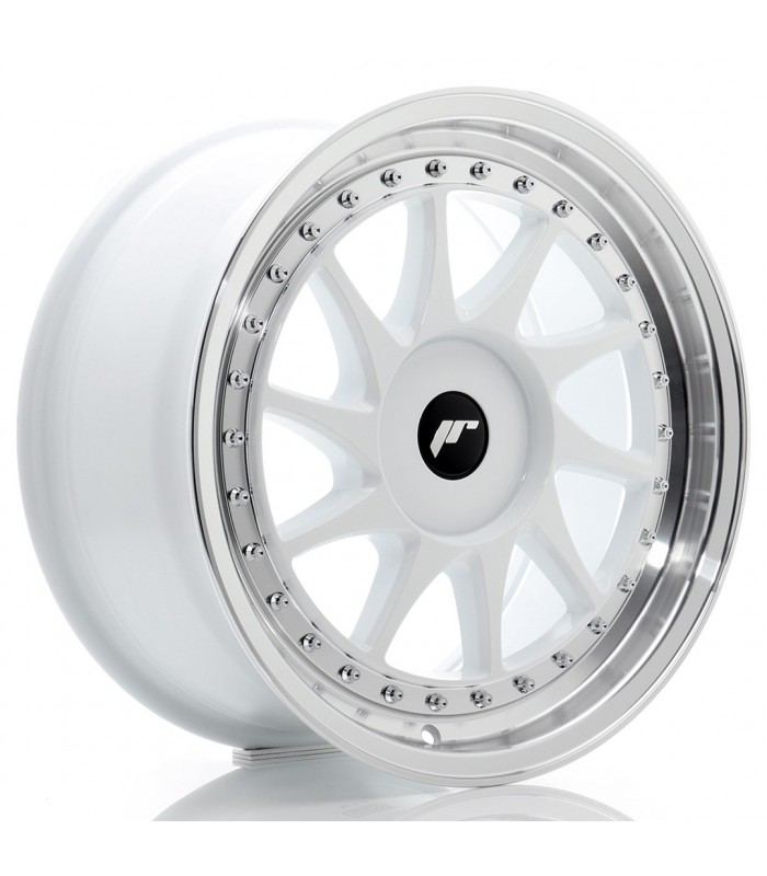 JR Wheels JR26 17x8 ET20-35 BLANK White w/Machined Lip