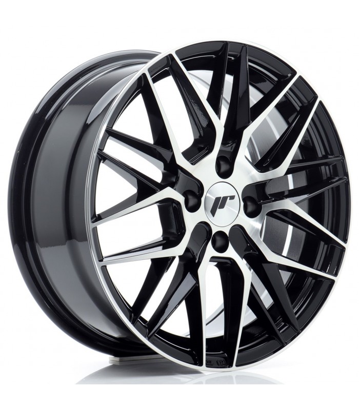 JR Wheels JR28 16x7 ET40 4x100 Gloss Black Machined Face