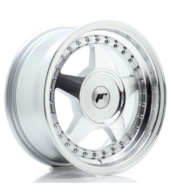 JR Wheels JR6 15x7 ET20-35 BLANK Silver Machined Face