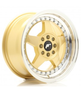 JR Wheels JR6 15x7 ET25 4x100/108 Gold w/Machined Lip