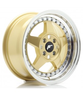 JR Wheels JR6 15x7 ET35 4x100 Gold w/Machined Lip