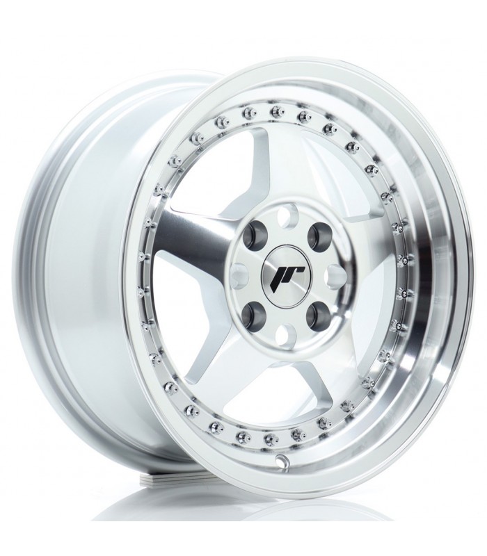 JR Wheels JR6 15x7 ET35 4x100 Silver Machined Face