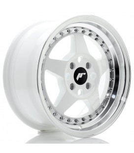 JR Wheels JR6 15x7 ET35 4x100 White w/Machined Lip