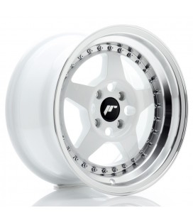 JR Wheels JR6 15x8 ET25 4x100 White w/Machined Lip