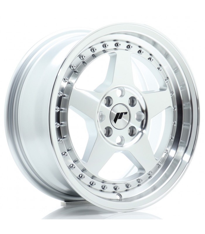JR Wheels JR6 16x7 ET35 4x100 Silver Machined Face