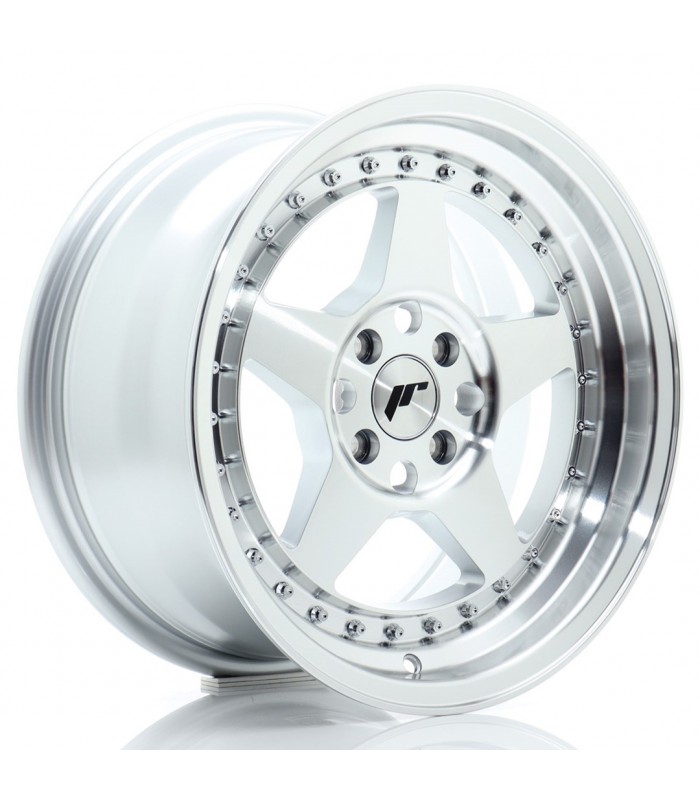 JR Wheels JR6 16x8 ET30 4x100 Silver Machined Face