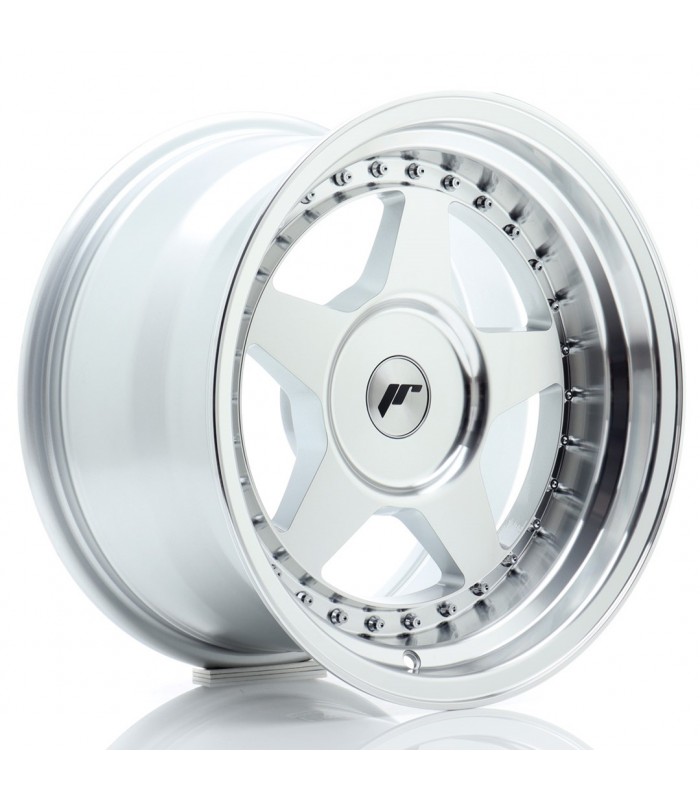 JR Wheels JR6 16x9 ET0-20 BLANK Silver Machined Face