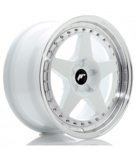 JR Wheels JR6 17x8 ET20-35 5H BLANK White w/Machined Lip