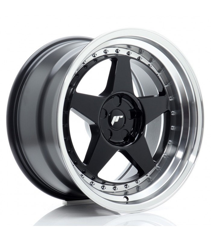 JR Wheels JR6 18x10,5 ET0-25 5H BLANK Gloss Black w/Machined Lip