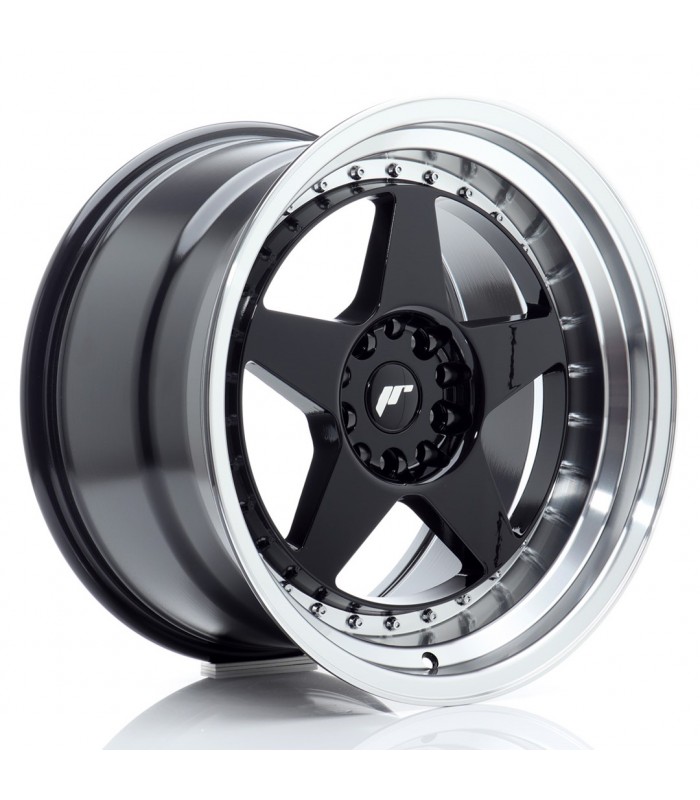 JR Wheels JR6 18x10,5 ET25 5x114,3/120 Gloss Black w/Machined Lip