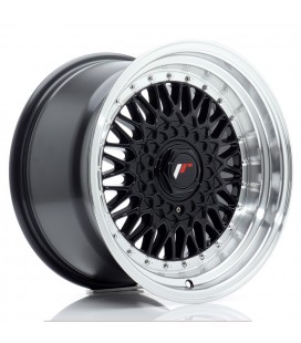JR Wheels JR9 16x9 ET20 BLANK Gloss Black w/Machined Lip