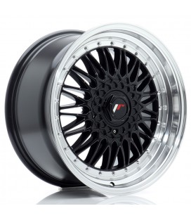 JR Wheels JR9 18x9 ET20-40 BLANK Gloss Black w/Machined Lip