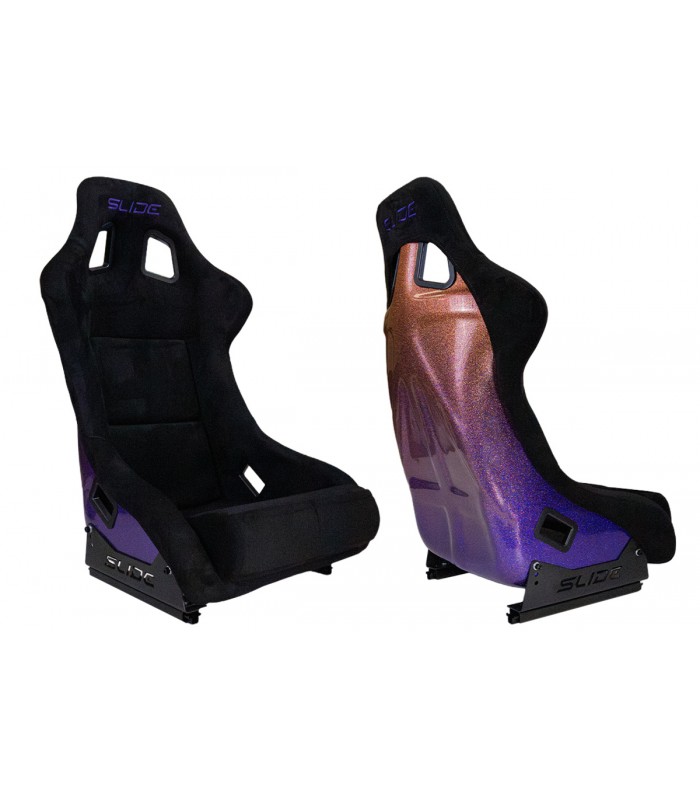 Racing seat SLIDE KS2 Premium Black Welur & Gradient Glitter