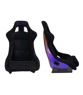 Racing seat SLIDE KS2 Premium Black Welur & Gradient Glitter