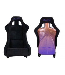 Racing seat SLIDE KS2 Premium Black Welur & Gradient Glitter