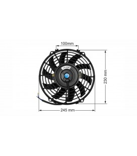 TurboWorks aušinimo ventiliatorius 9" 229mm tipas 2 pučiantis/traukiantis