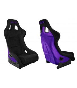 Racing seat Slide KS2 premium black velour purple glitter