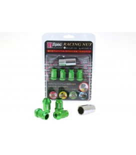 Racing Lug Nuts D1SPEC Replica 40mm M12x1.5 Green
