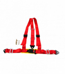 Racing seat belts 3p 2" Red - E4