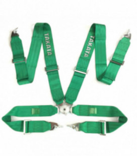 Racing seat belts 4p 3" Green - Takata Replica harness