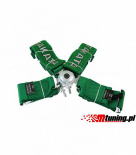 Racing seat belts 4p 3" Green - Takata Replica harness