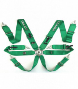 Racing seat belts 6p 3" Green - Takata Replica harness