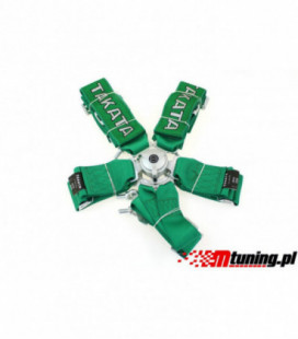 Racing seat belts 6p 3" Green - Takata Replica harness