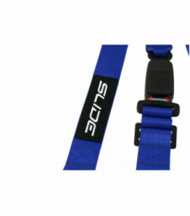 Racing seat belts SLIDE 3p 2" Blue