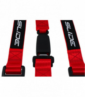 Racing seat belts SLIDE 3p 2" Red