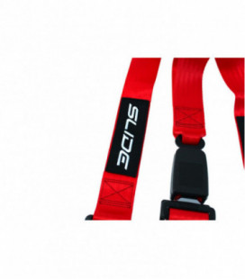 Racing seat belts SLIDE 3p 2" Red