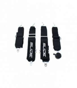 Racing seat belts SLIDE Quick 4p 3" Black