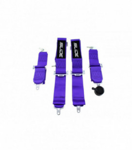 Racing seat belts SLIDE Quick 4p 3" Purple