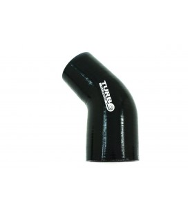 Reduction silicone elbow 45st TurboWorks Black 15-20mm