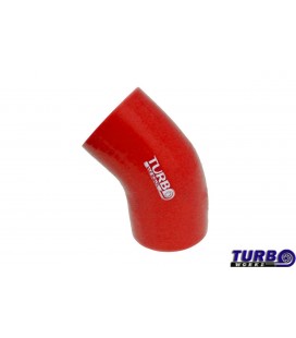 Reduction silicone elbow TurboWorks Red 45deg 51-57mm