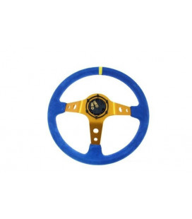 Steering wheel Pro 350mm offset:80mm Suede Blue