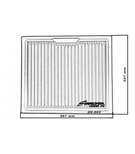 Stock replacement air filter SIMOTA OV002 267X227mm